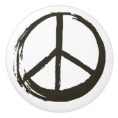 PEACE Symbol signieren Hippie Liebe künstlerisch g Keramikknauf (Vorderseite)