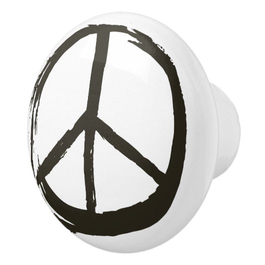PEACE Symbol signieren Hippie Liebe künstlerisch g Keramikknauf (Rechts)