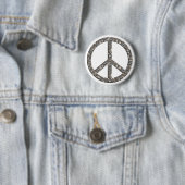 PEACE-Symbol - SILVER Button (Beispiel)