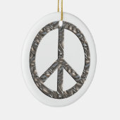 PEACE-Symbol - SILVER Keramikornament (Rechts)