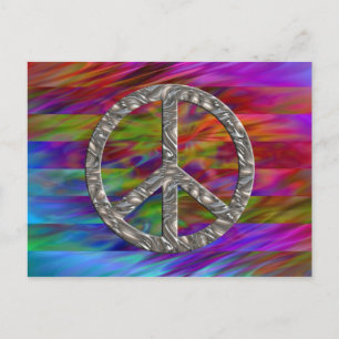 PEACE-Symbol - SILVER Postkarte