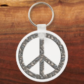 PEACE-Symbol - SILVER Schlüsselanhänger (Vorderseite)