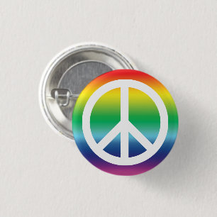 Peace symbol stolz lgbt lgbtq queer Gay Regenbogen Button