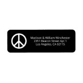 Peace symbol white black minimalis custom address (Vorne)