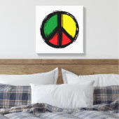 Peace Symbol with reaggae colors Leinwanddruck (Insitu (Schlafzimmer))