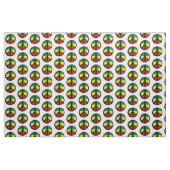 Peace Symbol with reaggae style Stoff (Fat Quarter (45,7 x 55,9 cm))