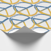 PEACE-Symbol Zeichen ukrainische Flagge Geschenkpapier (Ecke)