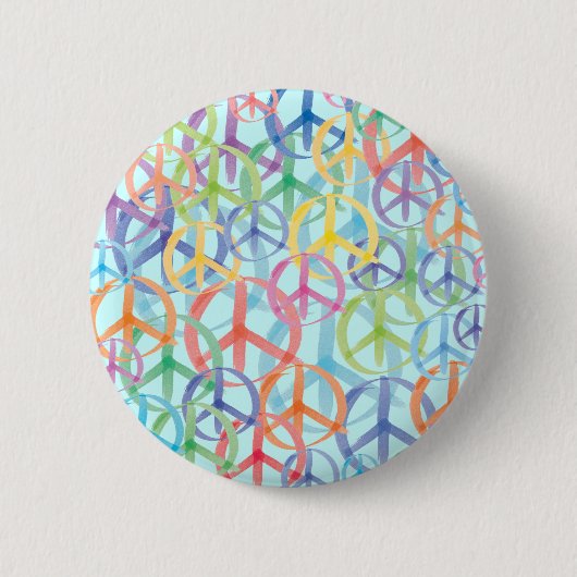 Peace Symbols Art Button (Vorderseite)
