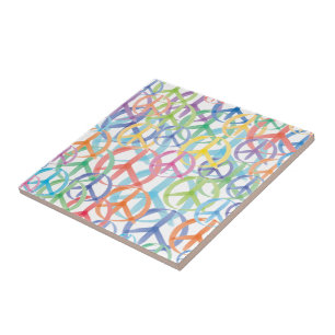 Peace Symbols Art Fliese