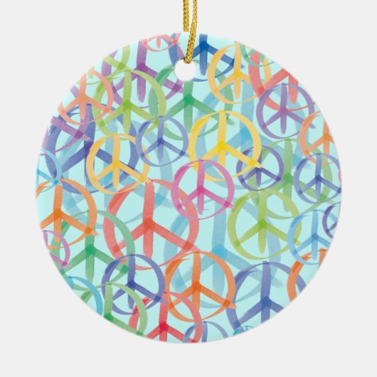 Peace Symbols Art Keramikornament (Vorne)