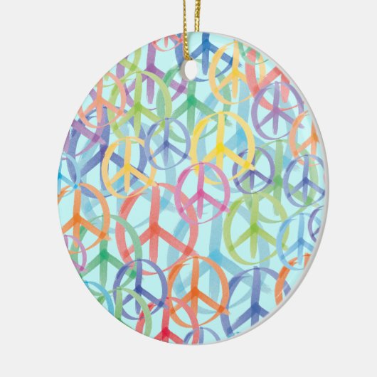 Peace Symbols Art Keramikornament (Links)