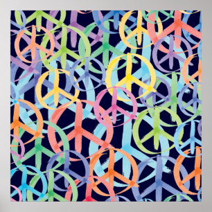 Peace Symbols Art Poster