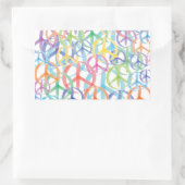 Peace Symbols Art Rechteckiger Aufkleber (Tasche)