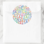 Peace Symbols Art Runder Aufkleber (Tasche)