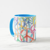 Peace Symbols Art Tasse (Vorderseite Links)