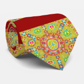 Peace Symbols Design Krawatte (Gerollt)
