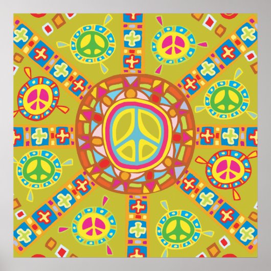 Peace Symbols Design Poster (Vorne)