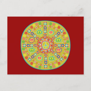 Peace Symbols Design Postkarte