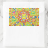 Peace Symbols Design Rechteckiger Aufkleber (Tasche)