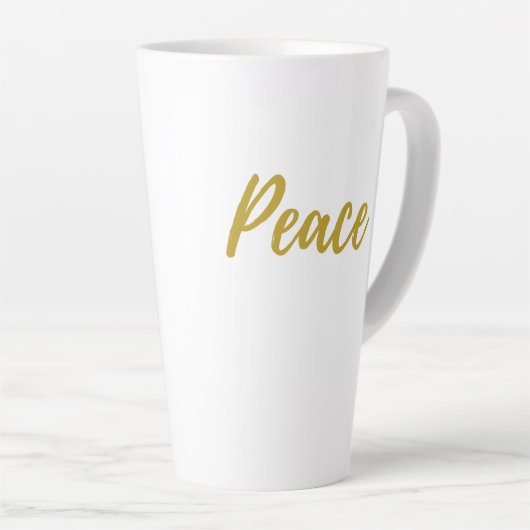 Peace Tall Latte Tasse (Rechte Ecke)