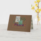 Peace Taube Card hier Karte (Gelbe Blume)
