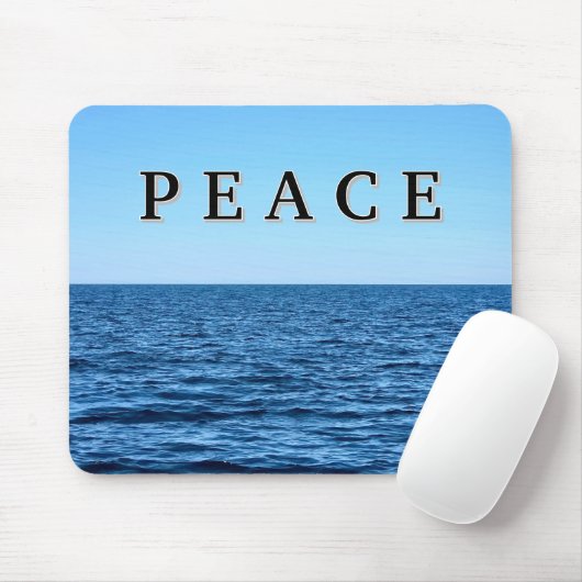PEACE Text auf Blue Lake Michigan Mousepad (Mit Mouse)