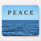 PEACE Text auf Blue Lake Michigan Mousepad (Vorne)