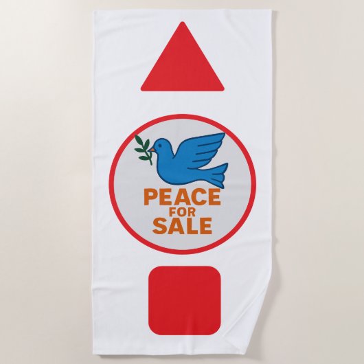 Peace theme designed beach towel strandtuch (Vorderseite)