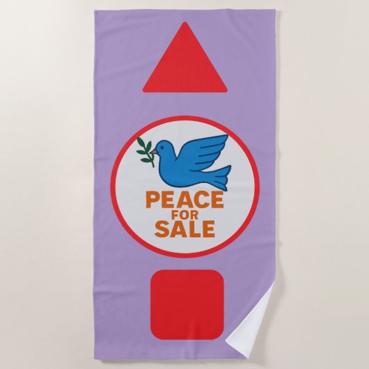 Peace theme designed beach Towel Strandtuch (Vorderseite)