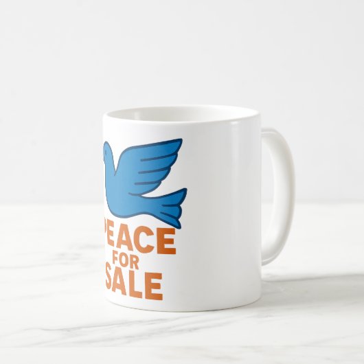 Peace Themed Coffe Mug ,Traveller Mug Kaffeetasse (VorderseiteRechts)