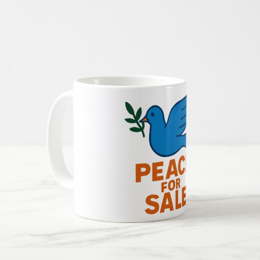 Peace Themed Coffe Mug ,Traveller Mug Kaffeetasse (Vorderseite Links)