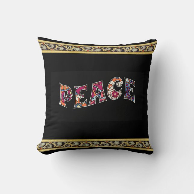 Peace Throw Kissen (Vorderseite)