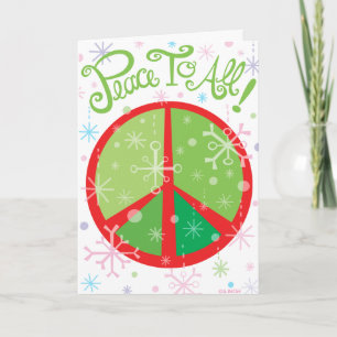 Peace to All Holiday Card - Maßgeschneidert Feiertagskarte