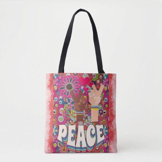Peace Tote Bag Tasche (Vorderseite)