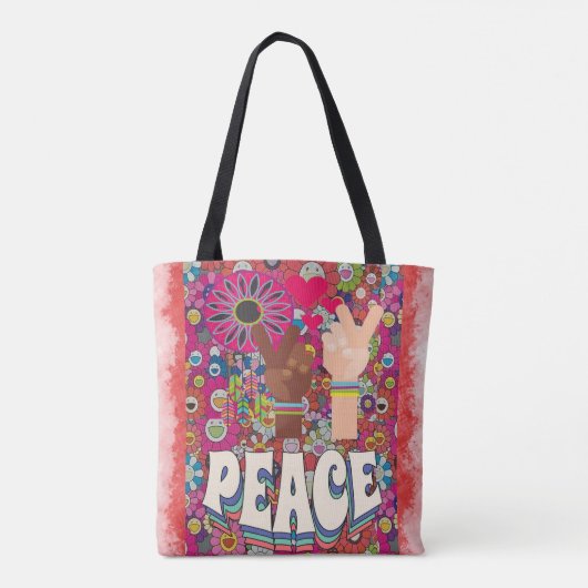 Peace Tote Bag Tasche (Rückseite)