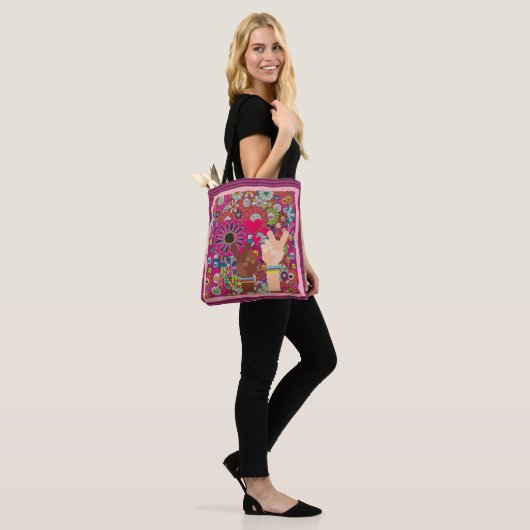 Peace Tote Bag Tasche (Am Model)