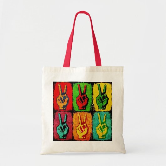 Peace Tote Bag Tragetasche (Vorne)