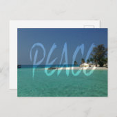 Peace Transparency White Graffiti Postkarte (Vorne/Hinten)