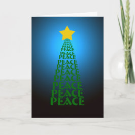 Peace Tree Christmas Card Feiertagskarte