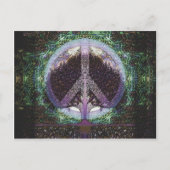 Peace Tree Mandala Herz Postkarte (Vorderseite)