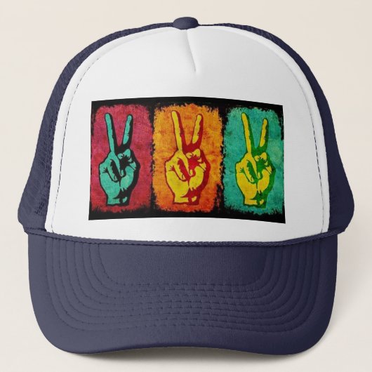 Peace Trucker Hat Truckerkappe (Vorderseite)