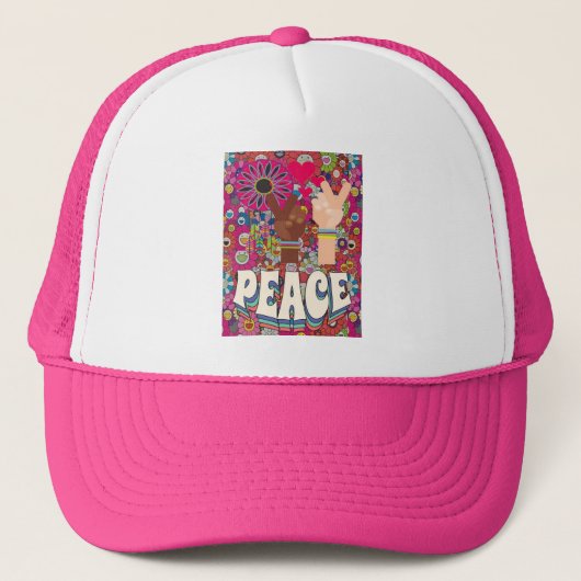 Peace Trucker Hat Truckerkappe (Vorderseite)