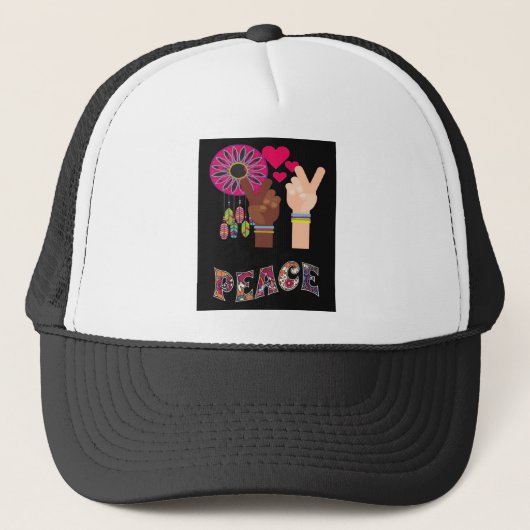 Peace Trucker Hat Truckerkappe (Vorderseite)