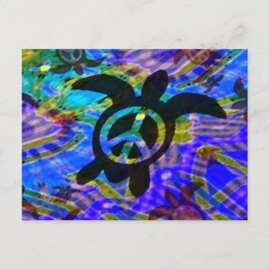 Peace Turtle Notes Card Postkarte (Vorderseite)