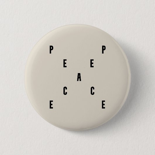 Peace Typography Button (Vorderseite)