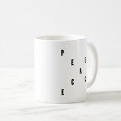 Peace Typography Kaffeetasse (VorderseiteRechts)