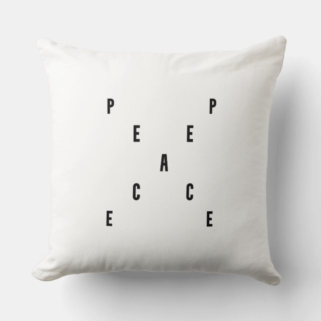 Peace Typography Kissen (Vorderseite)