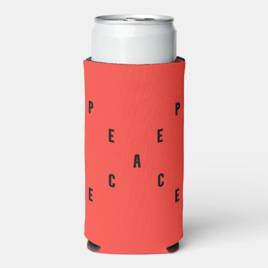 Peace Typography Selters Dosenkühler (Seltzer Vorderseite)