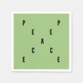 Peace Typography Serviette (Vorderseite)