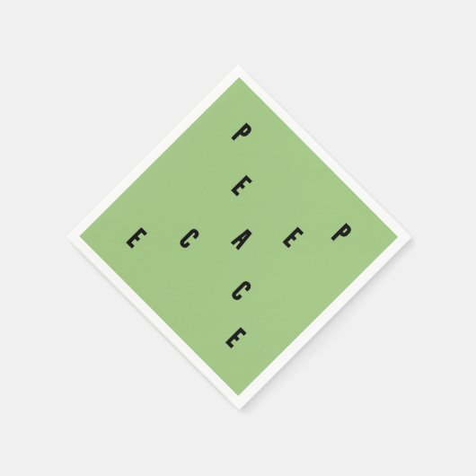 Peace Typography Serviette (Ecke)